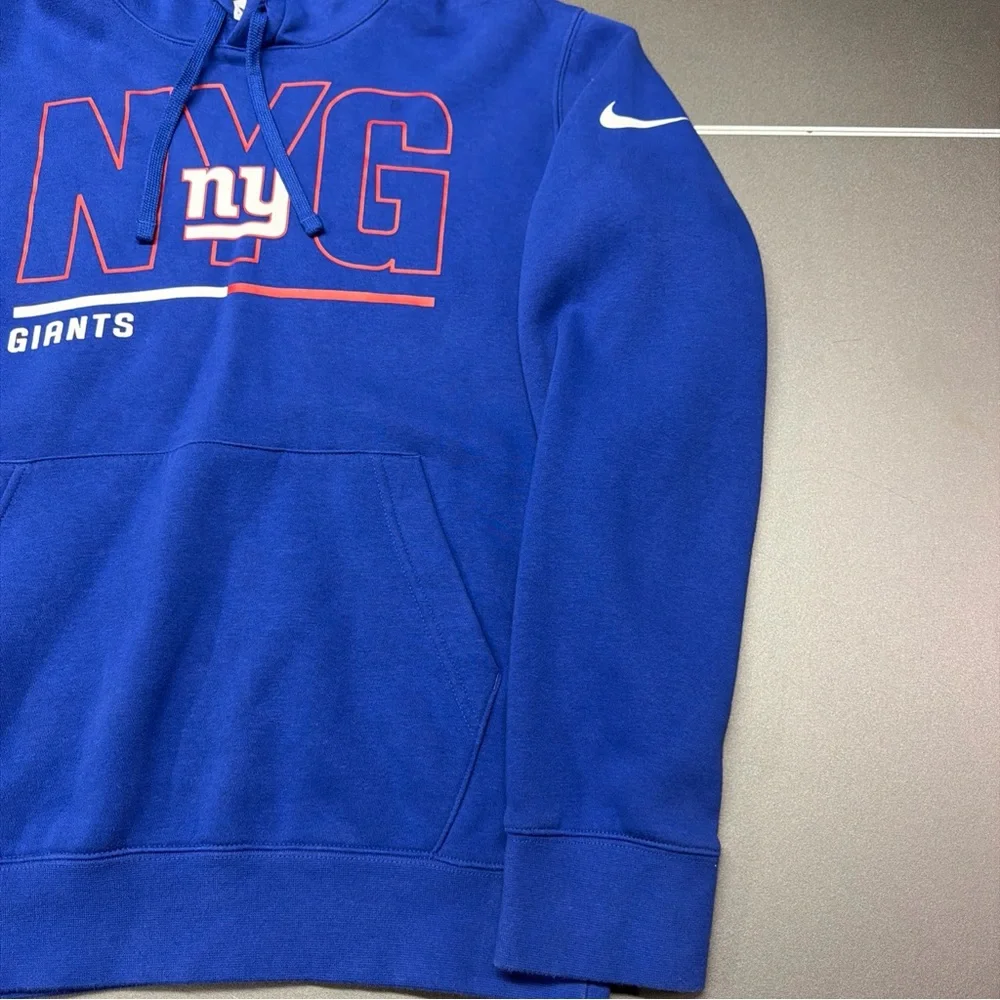Nike New York Giants Blue‎ Pullover Hoodie Men Lightweight, Size Small